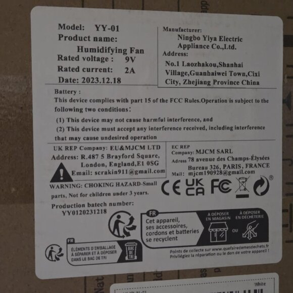 Small Tabletop Humidifier Fan - Picture 6 of 8